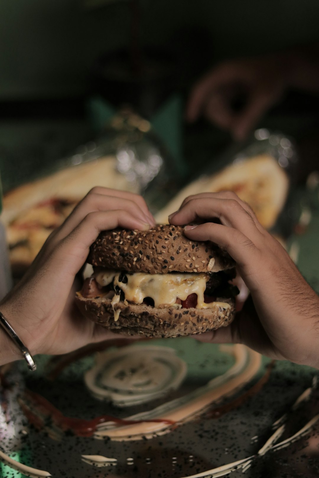 A freshly made sandwich on bakery bread